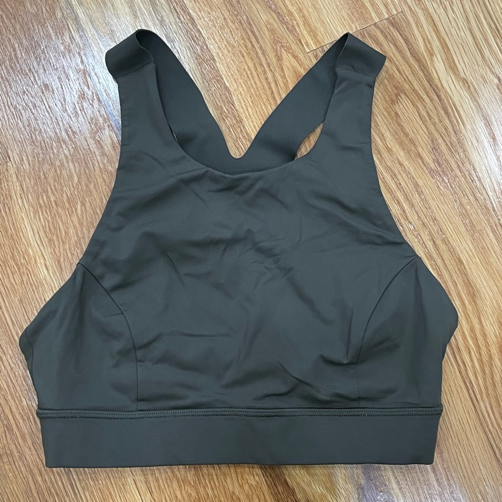 Olive green sports bra